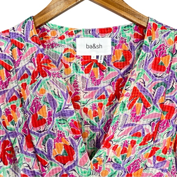 BA&SH Aleo Floral Mini Dress in Ecru Size Small - Picture 8 of 9